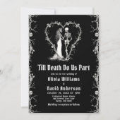Halloween Till Death Do us Part Gothic Wedding Einladung (Vorderseite)