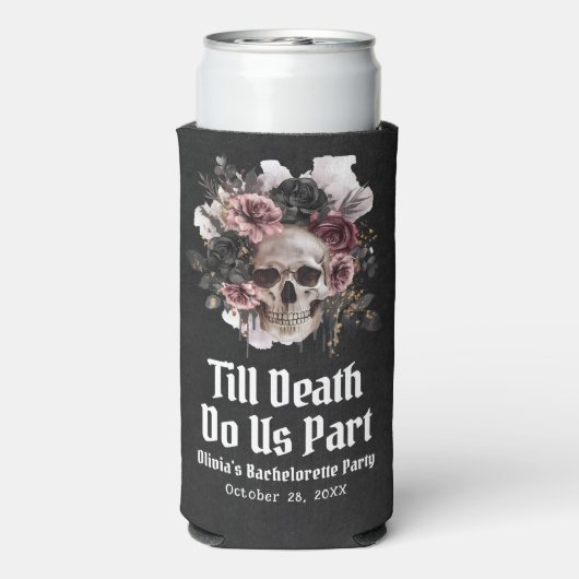 Halloween Till Death Do us Part Junggeselinnen-Abs Selters Dosenkühler (Seltzer Rückseite)