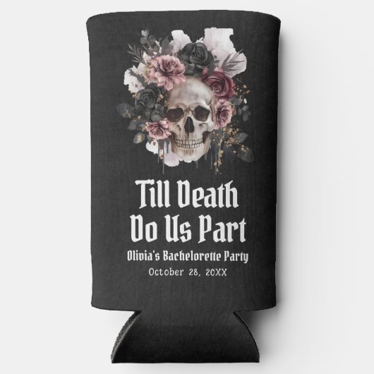 Halloween Till Death Do us Part Junggeselinnen-Abs Selters Dosenkühler (Vorderseite)