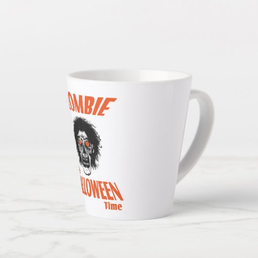 Halloween Time Zombie Face Milchtasse (Rechte Ecke)