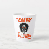 Halloween Time Zombie Face Milchtasse (Vorderseite)