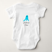 Halloween Times blauer Geisterschreiber handgezeic Baby Strampler (Rückseite)