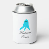 Halloween Times blauer Geisterschreiber handgezeic Dosenkühler (Kanne Rückseite)