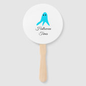 Halloween Times blauer Geisterschreiber handgezeic Fächer (Vorderseite)