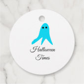 Halloween Times blauer Geisterschreiber handgezeic Geschenkanhänger (Rückseite)