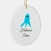 Halloween Times blauer Geisterschreiber handgezeic Keramik Ornament (Rechts)