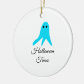 Halloween Times blauer Geisterschreiber handgezeic Keramik Ornament (Links)
