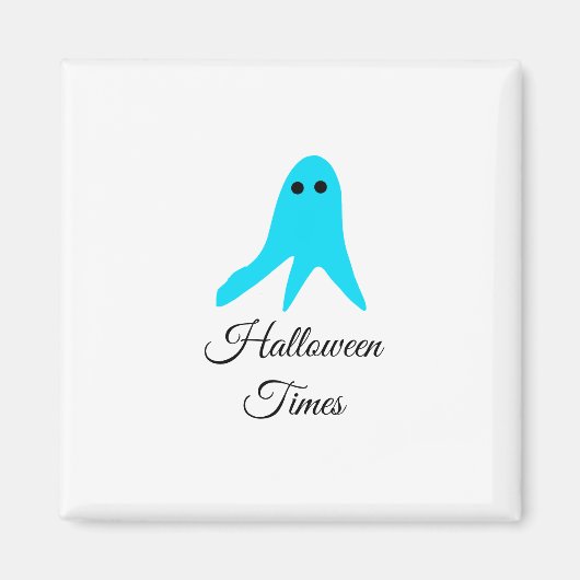 Halloween Times blauer Geisterschreiber handgezeic Magnet (Vorne)