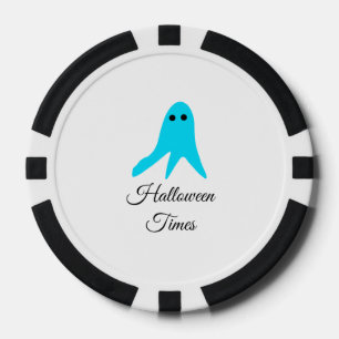 Halloween Times blauer Geisterschreiber handgezeic Pokerchips