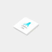 Halloween Times blauer Geisterschreiber handgezeic Post-it Klebezettel (angewinkelt)