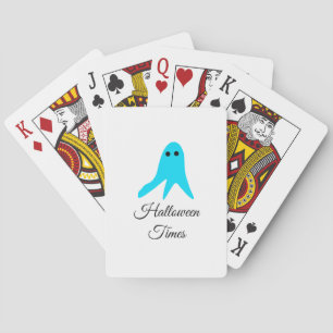Halloween Times blauer Geisterschreiber handgezeic Spielkarten