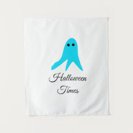 Halloween Times blauer Geisterschreiber handgezeic Wandteppich