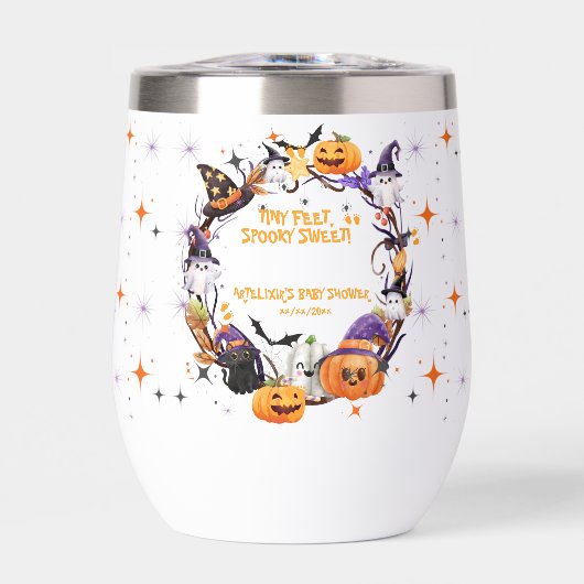 Halloween Tiny Feet, sprichwörtlich süße Babydusch (Vorderseite)