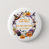 Halloween Tiny Feet, sprichwörtlich süße Babydusch Button (Vorderseite)