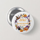 Halloween Tiny Feet, sprichwörtlich süße Babydusch Button (Vorne & Hinten)