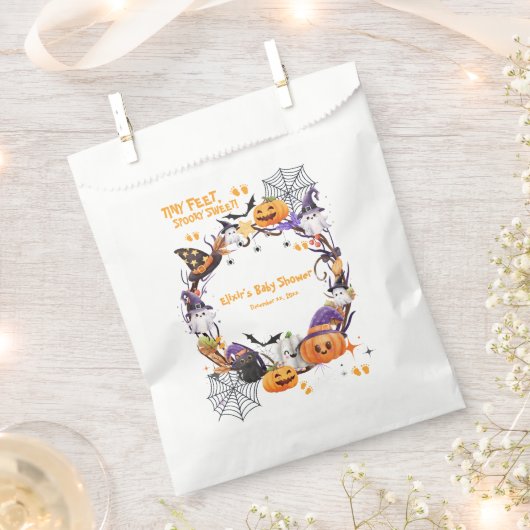 Halloween Tiny Feet, sprichwörtlich süße Babydusch Geschenktütchen (Ausgeschnitten)