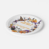 Halloween Tiny Feet, sprichwörtlich süße Babydusch Pappteller (Schrägansicht)