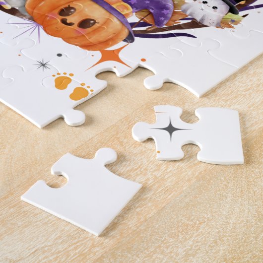 Halloween Tiny Feet, sprichwörtlich süße Babydusch Puzzle (Seite)