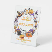 Halloween Tiny Feet, sprichwörtlich süße Babydusch Sockelschild (Vorderseite)