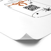 Halloween Tips Scan QR Code Zahlungs-Zeichen Poster (Ecke)