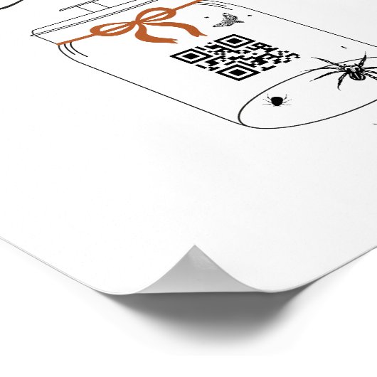 Halloween Tips Scan QR Code Zahlungs-Zeichen Poster (Ecke)