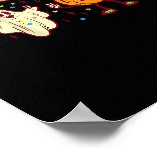 Halloween Tis The Season Retro Costume Groovy Wome Poster (Ecke)