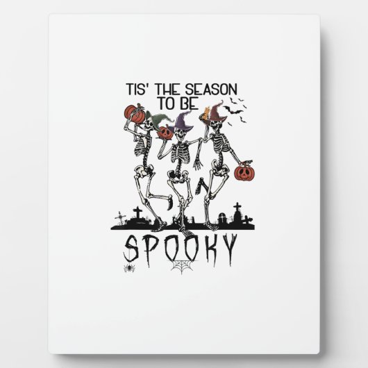 Halloween Tis The Season To Spooky Dancing Skeleto Fotoplatte (Vorderseite)