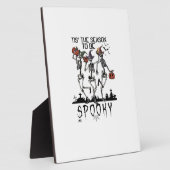 Halloween Tis The Season To Spooky Dancing Skeleto Fotoplatte (Seite)