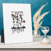 Halloween Tis The Season To Spooky Dancing Skeleto Fotoplatte (Seite)