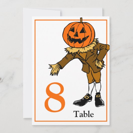 Halloween Tischnummer Card 5 x 7 (Vorderseite)