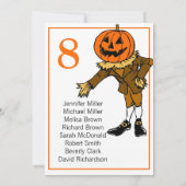 Halloween Tischnummer Card 5 x 7 (Rückseite)