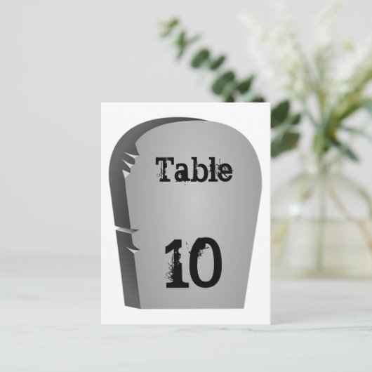 Halloween-Tischnummer Postkarte (Stehend Vorderseite)