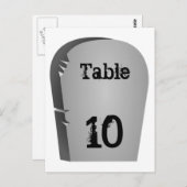 Halloween-Tischnummer Postkarte (Vorne/Hinten)
