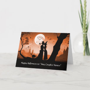 Halloween to Couple Personalisiert Names Niedlich Karte