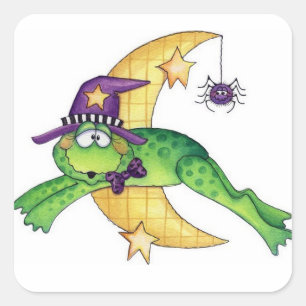 Halloween Toad Quadratischer Aufkleber