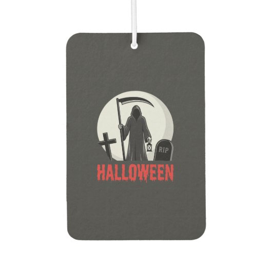 Halloween-Todesernte-Friedhofsdesign Autolufterfrischer (Vorderseite)