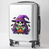 Halloween Tortoise Turtle Hexenhut Kostüm Spooky Aufkleber (Koffer)