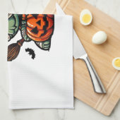 Halloween Tortoise Turtle Hexenhut Kostüm Spooky Geschirrtuch (Viertel Falte)