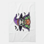 Halloween Tortoise Turtle Hexenhut Kostüm Spooky Geschirrtuch (Vertikal)