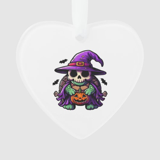 Halloween Tortoise Turtle Hexenhut Kostüm Spooky Ornament (Vorderseite)