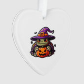 Halloween Tortoise Turtle Hexenhut Kostüm Spooky Ornament (Vorderseite)