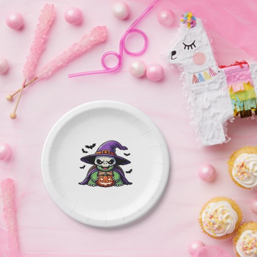 Halloween Tortoise Turtle Hexenhut Kostüm Spooky Pappteller (Party)