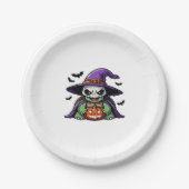 Halloween Tortoise Turtle Hexenhut Kostüm Spooky Pappteller (Vorderseite)