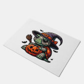 Halloween Tortoise Turtle Witch Hat Costume Spooky Fußmatte (Schrägansicht)