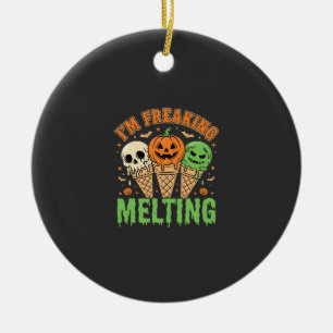 Halloween total verrückt schmelzendes Eis Keramik Ornament