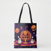 Halloween Tote Bag - Friendly Trick-oder-Leckerei  Tasche (Vorderseite)