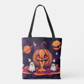 Halloween Tote Bag - Friendly Trick-oder-Leckerei  Tasche (Rückseite)