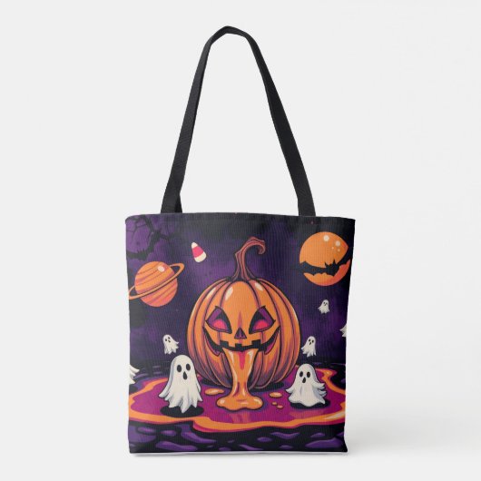 Halloween Tote Bag - Friendly Trick-oder-Leckerei  Tasche (Rückseite)