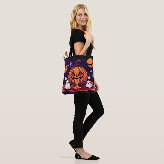 Halloween Tote Bag - Friendly Trick-oder-Leckerei  Tasche (Am Model)