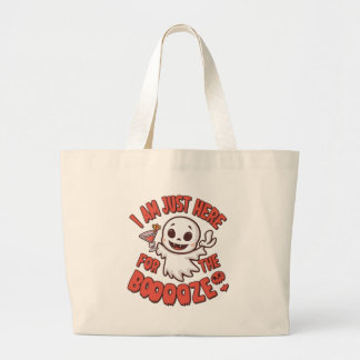 Halloween Tote Bag- "I am just here for the boooze Jumbo Stoffbeutel